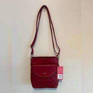 Red leather purse - NWT